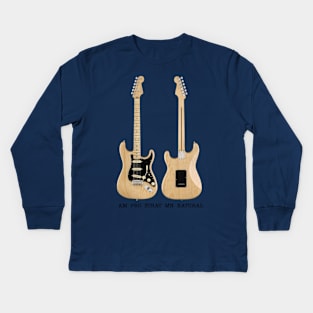 AM PRO STRAT MN NATURAL Kids Long Sleeve T-Shirt